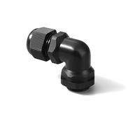 Prensaestopas de nailon impermeable de 90 grados, M12/m16/m20/m25, conexión de cables de plástico, entrada de cables(M12)