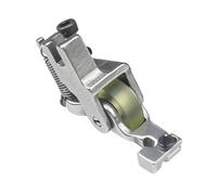 Prensatelas con cremallera invisible con rueda de rodillo, pies de acero resistente para máquina de coser plana, rodillo de tela resistente ajustable para hacer prendas de vestir con un rodamiento