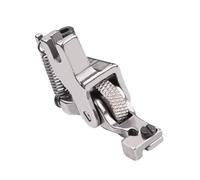 Prensatelas con cremallera invisible con rueda de rodillo, pies de acero resistente para máquina de coser plana, rodillo de tela resistente ajustable para hacer prendas de vestir con un rodamiento