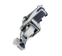 Prensatelas con cremallera invisible con rueda de rodillo, pies de acero resistente para máquina de coser plana, rodillo de tela resistente ajustable para hacer prendas de vestir con un rodamiento