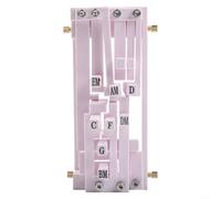 Prensatelas de acorde de guitarra ABS Ayuda de entrenamiento para principiantes Creador de memoria muscular Herramienta de práctica portátil Blanco 15,5 x 8,8 x 6 cm Dispositivo de aprendizaje