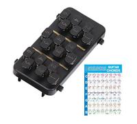 Prensatelas de acorde para guitarra, ayuda portátil de aprendizaje de práctica, ayuda de entrenamiento de dedos con de acordes de una tecla, entrenador de guitarra resistente, ideal para