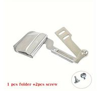 Prensatelas de Aguja Única en Plateado con Accesorio para Dobladillo para Máquinas de Coser Industriales - Ideal para Bordes
