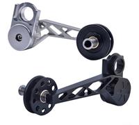 Prensatelas de cadena Brompton con bloqueo de tornillo para desviador trasero, aleación de aluminio, compatible con bicicletas plegables Cline de 5/6/7 velocidades, negro/plateado (B)