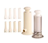 Prensatelas de carne manual para máquina de salchichas, relleno R de 4 tubos, uso doméstico, herramienta manual para hacer salami, kit de jeringa horizontal vertical profesional, dispositivo de