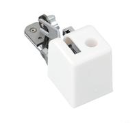 Prensatelas de fijación lateral para máquinas de coser de vástago bajo, compatible con CY-10, blanco y plateado, plástico y metal Overlock para recortadora de bordes