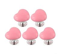 Prensatelas de inodoro caprichoso en forma de amor, interruptor de color personalizable, operación manual conveniente, adecuado para la mayoría de tanques de inodoro estándar (5 rosas)