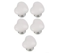 Prensatelas de inodoro caprichoso en forma de amor, interruptor de color personalizable, operación manual conveniente, adecuado para la mayoría de tanques de inodoro estándar (5 blancos)