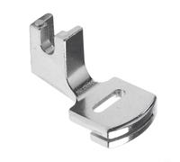 Prensatelas de metal plisado para máquina de coser, prensatelas ajustables con ranura guía, plateado, compatible con máquina de coser eléctrica doméstica