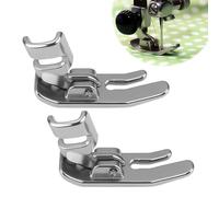 Prensatelas de puntada recta de vástago bajo de 10 mm de ancho, 2 piezas compatibles con Brother Juki Kenmore Singer, etc., pies de máquina de coser para sastres, ama de casa, diseñador, cuero