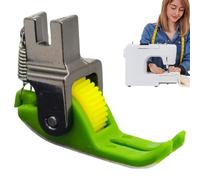 Prensatelas de rodillo - Pie de costura recta, una sola aguja para caminar | Rueda para mezclilla y cuero, tela de algodón de seda, accesorios de máquina de coser de precisión, tareas de bordado de