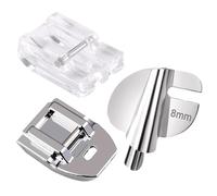 Prensatelas Maquina Coser,SRLWMY Accesorios para Canillas Maquina Coser Singer,3 Piezas Prensatelas Cremallera Invisible y Dobladillo Enrollado,para Prensatelas Singer y prensatelas Alfa,etc.