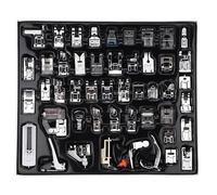 Prensatelas para máquina de Coser, Juego de pies, Accesorios, multifuncionales, pequeñas, Necesidades básicas de Costura, 48 Uds. (Juego de prensatelas de 52 Piezas versión en inglés)