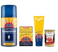 Prep - Paquete de prueba, crema de afeitar protectora de la piel, crema de afeitar rica y cremosa, 75 ml, tubo de crema para la piel + Polpa italiana Gourmet 400 g