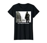 Prepara Tres Ataúdes Spaghetti Western Hombre sin Nombre Camiseta gráfica económica, Mujer, Negro, L