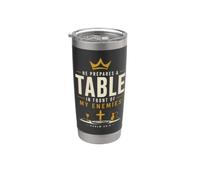 Prepara una mesa delante de mis enemigos Salmo 23:5 Vaso térmico de acero inoxidable de doble pared
