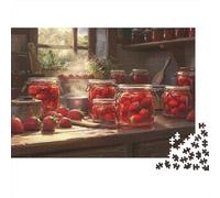 Preparación Mermelada de Fresa Puzzle para Adultos Puzzle de 1000 Piezas Cocina Relajación Decoración Hogar Regalo 38x26cm/1000pcs
