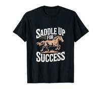Prepararse para el éxito Inspiración Motivacional Camiseta gráfica económica, Hombre, Negro, M