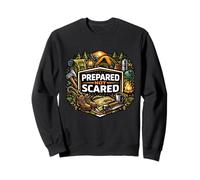 Prepared Not Scared Camping Readiness Mindset Emblema Sudadera