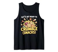 Preparémonos para desmenuzar bocadillos Divertido Juego de Palabras Foodie Camiseta sin Mangas