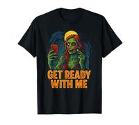 Prepárese conmigo Zombie Funny GRWM Meme Design Camiseta