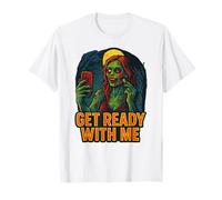 Prepárese conmigo Zombie Funny GRWM Meme Design Camiseta