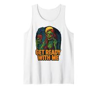 Prepárese conmigo Zombie Funny GRWM Meme Design Camiseta sin Mangas