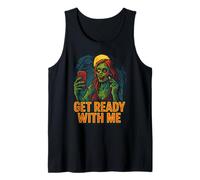Prepárese conmigo Zombie Funny GRWM Meme Design Camiseta sin Mangas