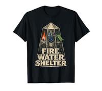 Prepper Supervivencia Fire Water Shelter Camiseta