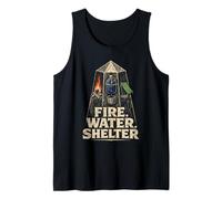 Prepper Supervivencia Fire Water Shelter Camiseta sin Mangas