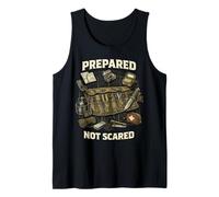 Prepper Supervivencia Prepared Not Scared Camiseta sin Mangas