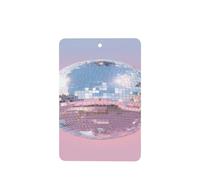 Preppy - Ambientadores para coche, diseño de bola de discoteca en color rosa, 4 unidades, tarjetas perfumadas para colgar en tabletas de aromaterapia