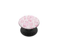 Preppy Coastal Shells Sea in Summer Rose Shells Stripe PopSockets PopGrip Adhesivo