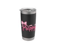 Preppy Con Arco Coqueta Chica Adolescente Lindo Rosa Preppy Vaso térmico de acero inoxidable de doble pared