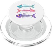 Preppy Fish Bones Retro Verano Viajes Playa Vacaciones PopSockets PopGrip para MagSafe