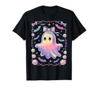 Preppy Halloween Ghost Cute Boo Ghost Coquette Spooky Girly Camiseta