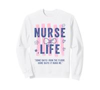 Preppy Nurse Cute Bow Nurse Cita Divertido RN Trabajo Enfermera Humor Sudadera