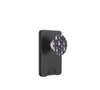 Preppy Pups - Elegante patrón de bulldog francés en azul vibrante PopSockets PopWallet para MagSafe