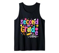 Preppy Second Grade Vibes: Regreso a la Escuela, niñas y niños de Segundo Grado Camiseta sin Mangas