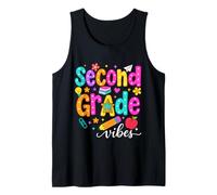 Preppy Second Grade Vibes: Regreso a la Escuela, niñas y niños de Segundo Grado Camiseta sin Mangas
