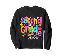Preppy Second Grade Vibes: Regreso a la Escuela, niñas y niños de Segundo Grado Sudadera