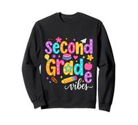 Preppy Second Grade Vibes: Regreso a la Escuela, niñas y niños de Segundo Grado Sudadera