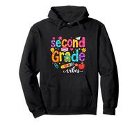 Preppy Second Grade Vibes: Regreso a la Escuela, niñas y niños de Segundo Grado Sudadera con Capucha