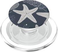 Preppy Shells Starfish Design PopSockets PopGrip para MagSafe