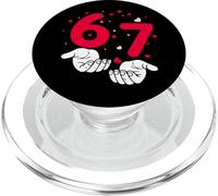 Preppy Six Seven Valentine 6 7 Dados Meme Diseño Corazón Retro PopSockets PopGrip para MagSafe