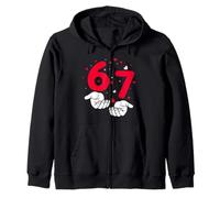 Preppy Six Seven Valentine 6 7 Dados Meme Diseño Corazón Retro Sudadera con Capucha