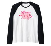 Preppy Six Seven Valentine 6 7 Dados Meme Diseño de Coqueta Camiseta Manga Raglan