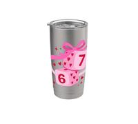 Preppy Six Seven Valentine 6 7 Dados Meme Diseño de coqueta Vaso térmico de acero inoxidable de doble pared