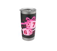 Preppy Six Seven Valentine 6 7 Dados Meme Diseño de coqueta Vaso térmico de acero inoxidable de doble pared