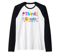 Preppy Third Grade Dream Team Back to School Teachers Kids Camiseta Manga Raglan